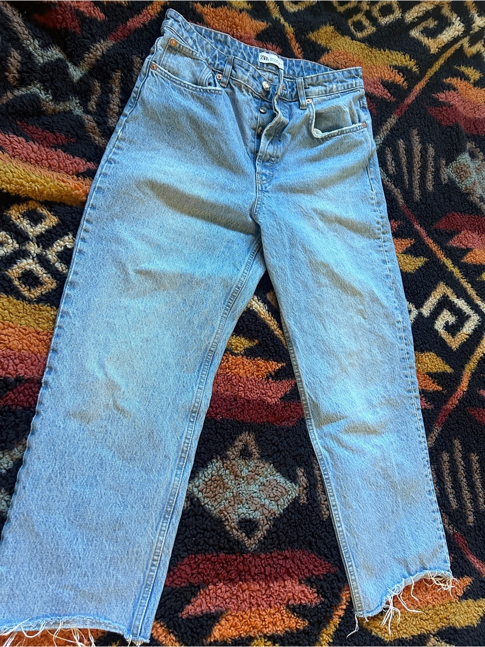 Zara Light Blue Relaxed Women's Jeans